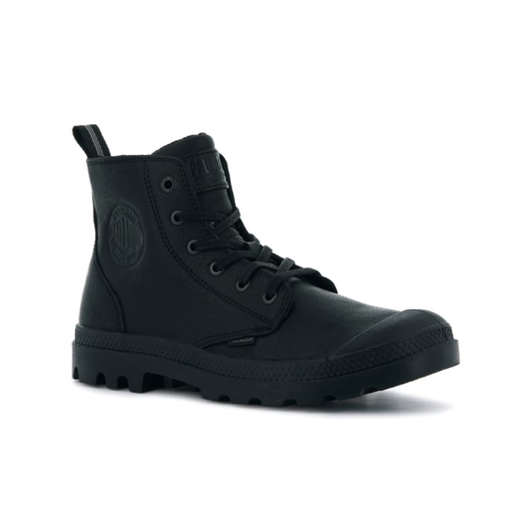 Palladium Pampa Zip Leather ESS Stiefel Herren Schwarz | CH-5AXZ3