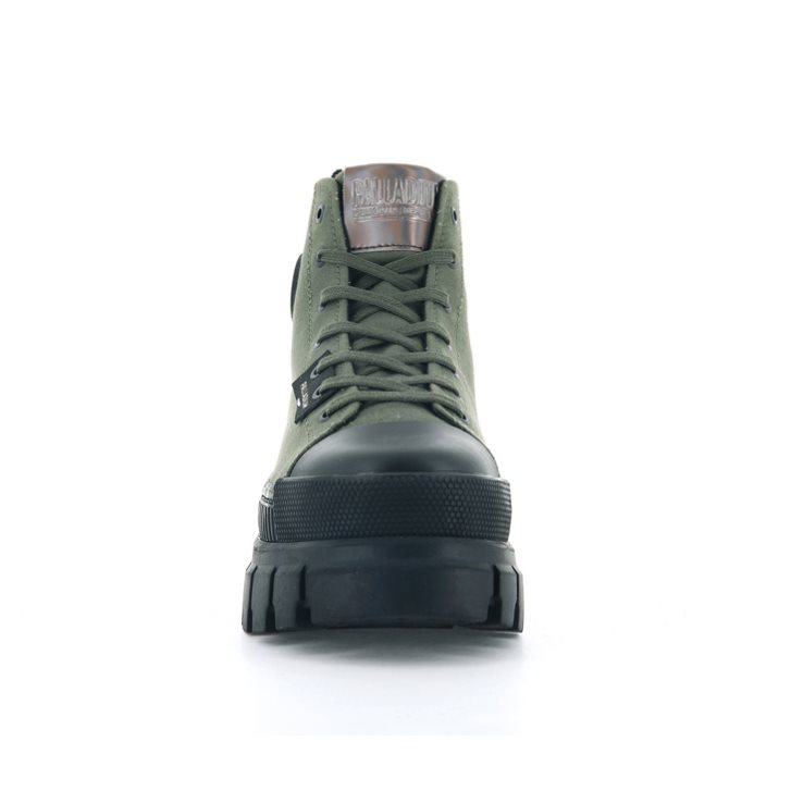Palladium Revolt Hi TX Plateauschuhe Damen Olivgrün | CH-0VBN5