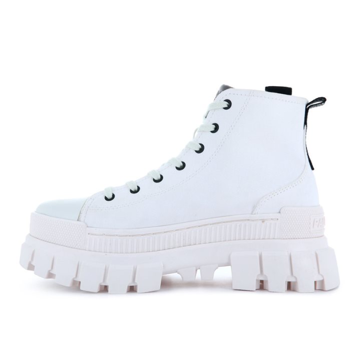 Palladium Revolt Hi TX Plateauschuhe Damen Weiß | CH-1HGB5
