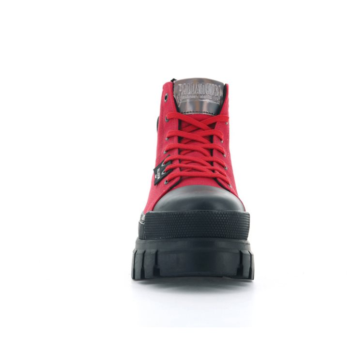 Palladium Revolt Hi TX Plateauschuhe Damen Rot | CH-8YTA3