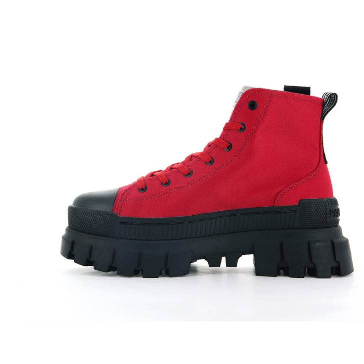 Palladium Revolt Hi TX Plateauschuhe Damen Rot | CH-8YTA3