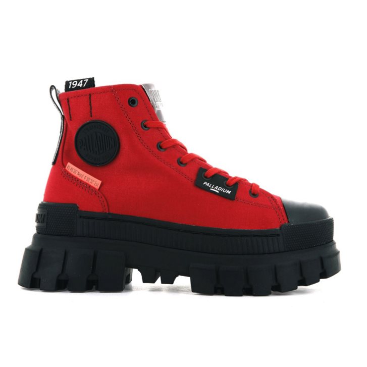Palladium Revolt Hi TX Plateauschuhe Damen Rot | CH-8YTA3