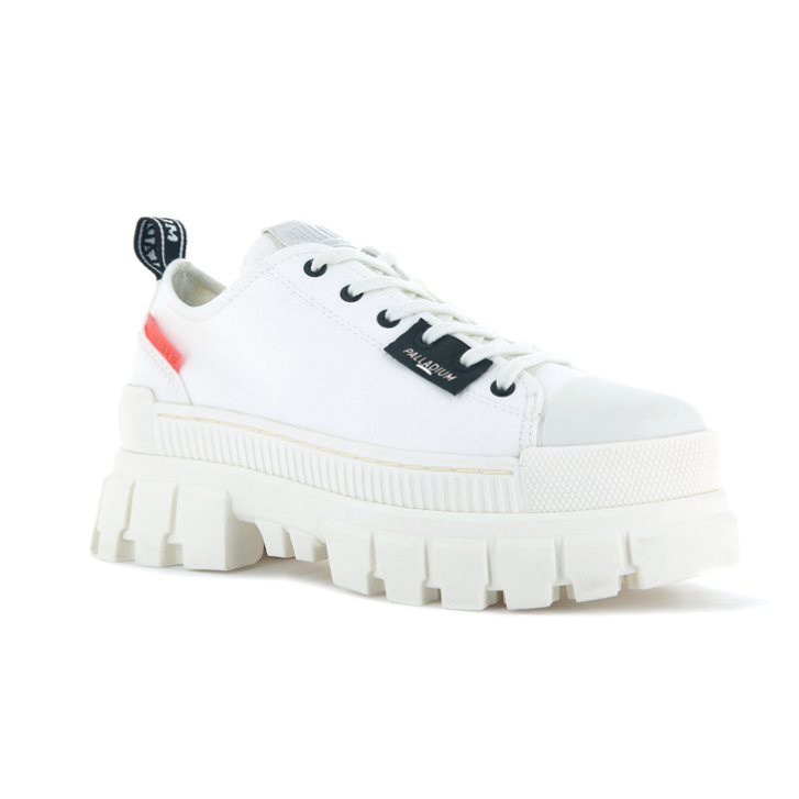 Palladium Revolt LO TX Plateauschuhe Damen Weiß | CH-4TUR0