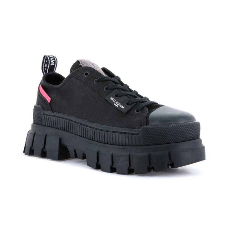Palladium Revolt LO TX Plateauschuhe Damen Schwarz | CH-6KPV3