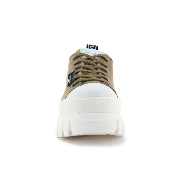 Palladium Revolt LO TX Plateauschuhe Damen Olivgrün | CH-7YBX1