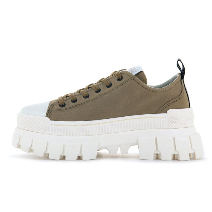 Palladium Revolt LO TX Plateauschuhe Damen Olivgrün | CH-7YBX1