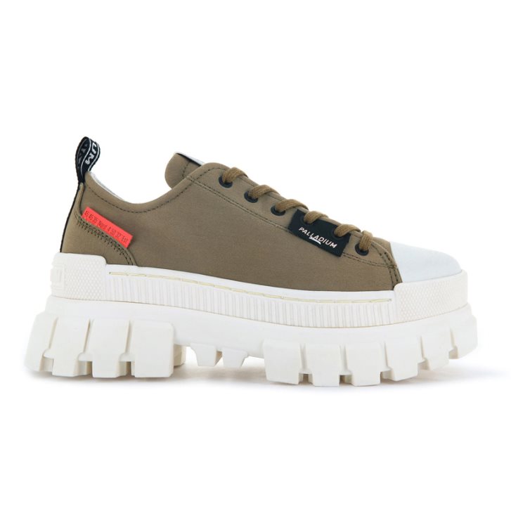 Palladium Revolt LO TX Plateauschuhe Damen Olivgrün | CH-7YBX1