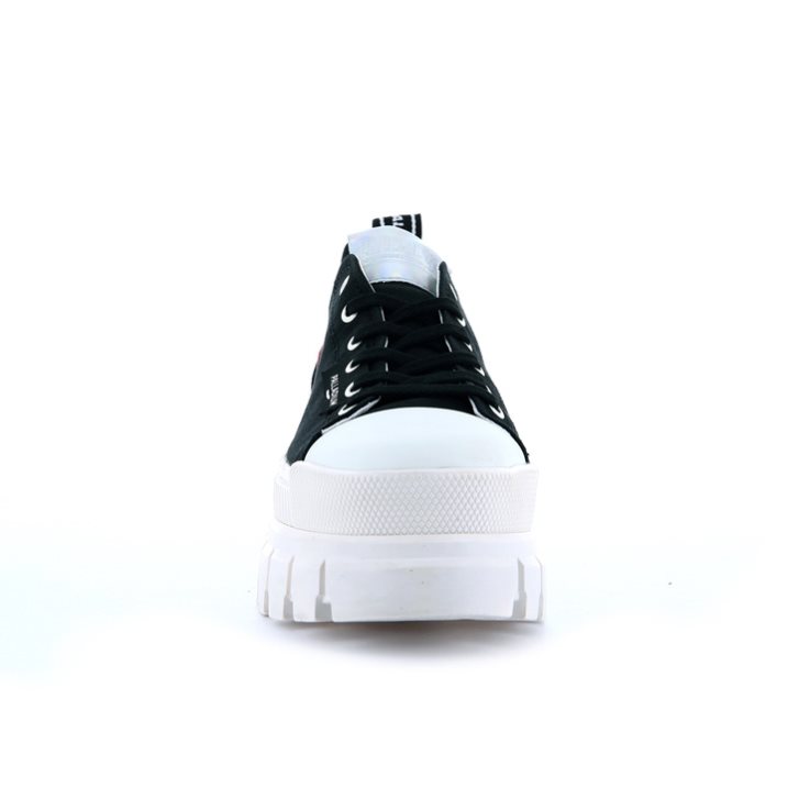 Palladium Revolt LO TX Plateauschuhe Damen Schwarz Weiß | CH-8VGU9