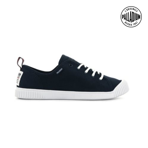 Palladium Easy Spitze Canvas Low Tops Sneaker Damen Navy | CH-2QZC7