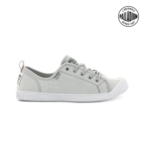 Palladium Easy Spitze Canvas Low Tops Sneaker Damen Hellgrau | CH-7BHT9