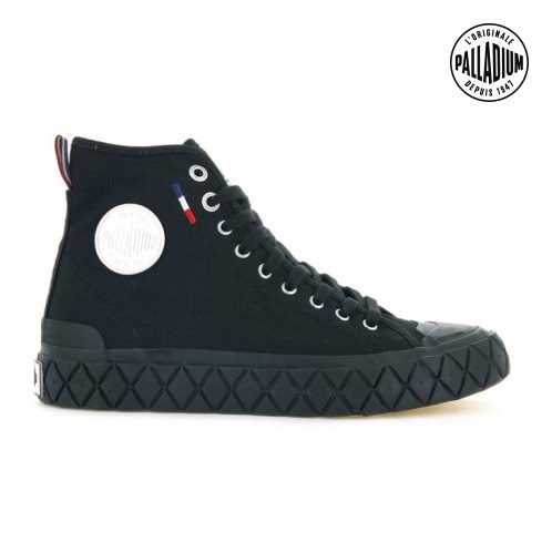 Palladium Palla Ace Canvas High Tops Sneaker Damen Schwarz | CH-3UAZ9