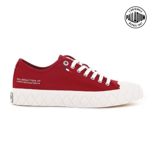 Palladium Palla Ace Canvas Low Tops Sneaker Damen Rot | CH-5SCE9