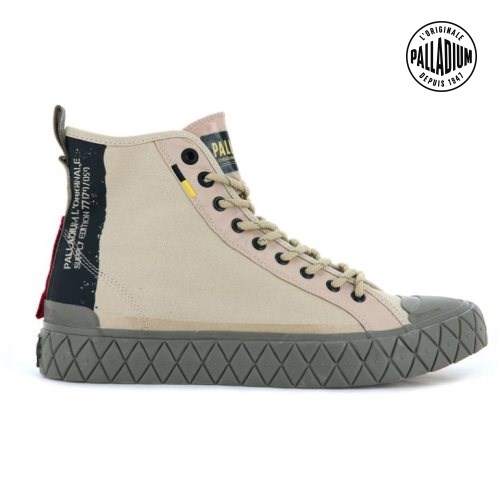 Palladium Palla Ace Supply Mid High Tops Sneaker Damen Khaki | CH-8XWR1