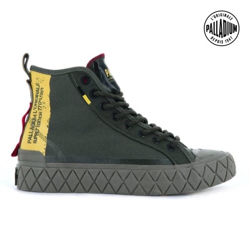 Palladium Palla Ace Supply Mid High Tops Sneaker Herren Olivgrün | CH-9MLD0