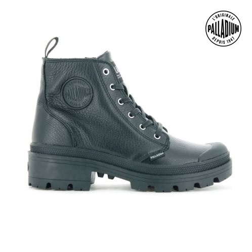 Palladium Pallabase Leather Stiefel Damen Schwarz | CH-0CWZ5