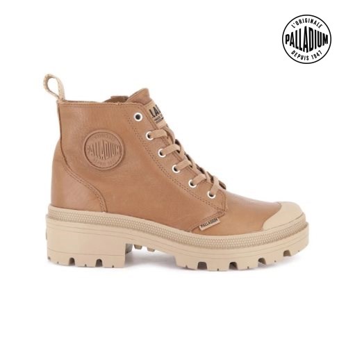 Palladium Pallabase Leather Stiefel Damen Braun | CH-7GOP4