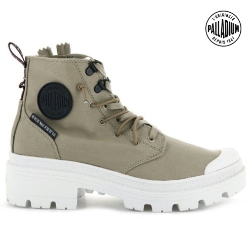 Palladium Pallabase Metro Stiefel Damen Olivgrün | CH-5TAY2