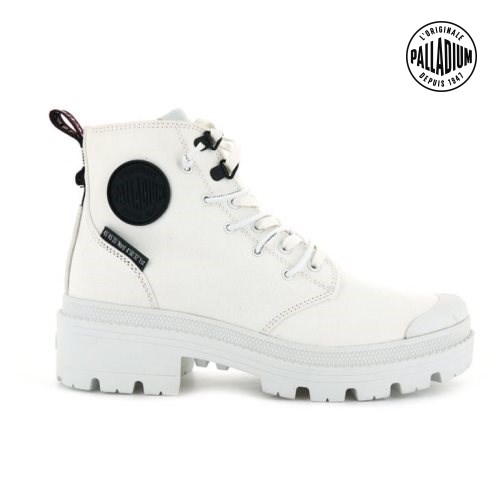 Palladium Pallabase Metro Stiefel Damen Weiß | CH-5ULV8