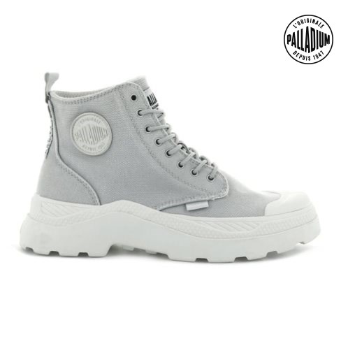 Palladium Pallakix Hi Canvas Stiefel Damen Hellgrau | CH-8RJP2