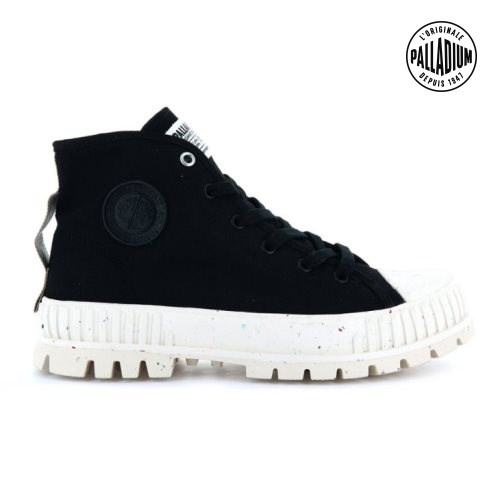 Palladium Pallashock Mid Organic Stiefel Herren Schwarz | CH-6FMZ0