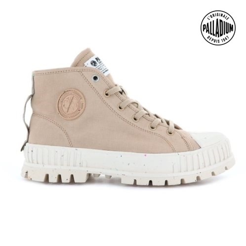 Palladium Pallashock Mid Organic Stiefel Herren Beige | CH-9FUP2
