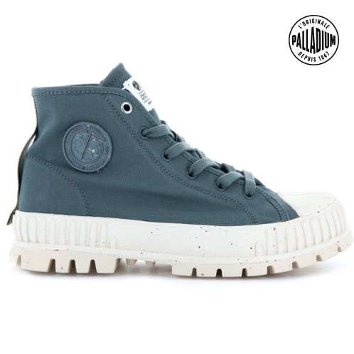 Palladium Pallashock Mid Organic Stiefel Herren Navy | CH-9HQK7