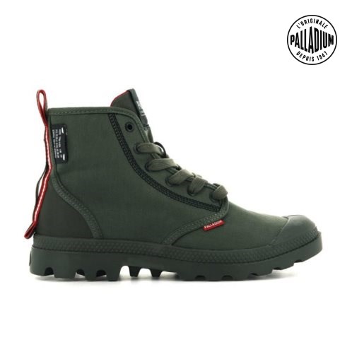 Palladium Pampa Dare 2 Survive Stiefel Damen Olivgrün | CH-1FVT5