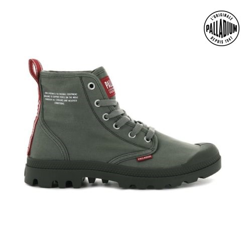 Palladium Pampa Hi Dare Stiefel Damen Olivgrün | CH-0GTW1