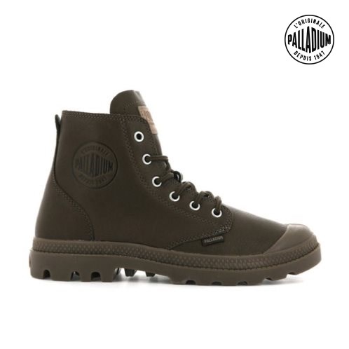 Palladium Pampa Hi Leather UL Stiefel Damen Schokolade | CH-0AEH6