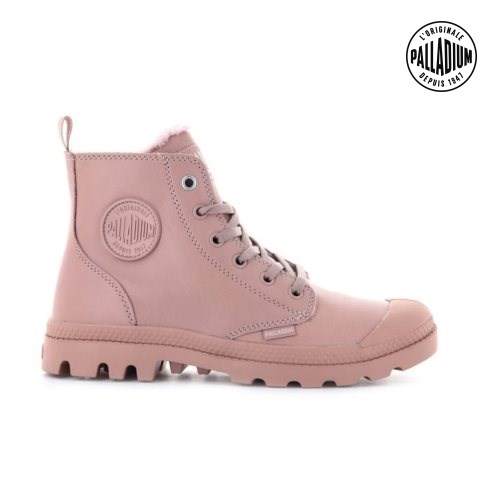 Palladium Pampa Hi Zip Leather S Stiefel Damen Rosa | CH-5YON7