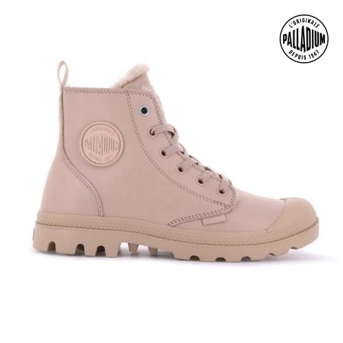 Palladium Pampa Hi Zip Leather S Stiefel Damen Rosa | CH-9OWM7