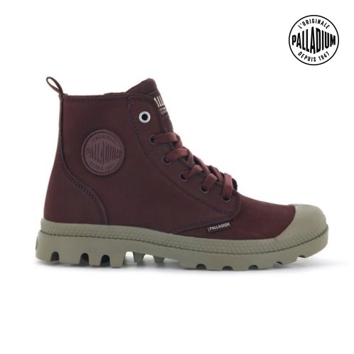Palladium Pampa Hi Zip SL Stiefel Damen Bordeaux | CH-3YNQ9