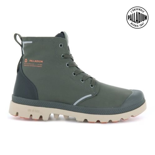 Palladium Pampa Lite+ Recycle WP+ Stiefel Damen Olivgrün | CH-0UIJ9