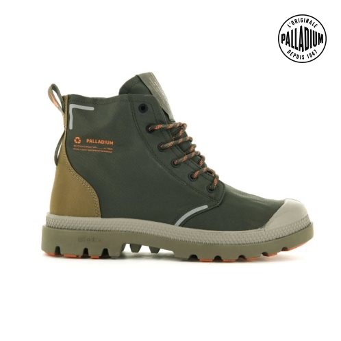 Palladium Pampa Lite+ Recycle WP+ Stiefel Damen Olivgrün | CH-7NEH0
