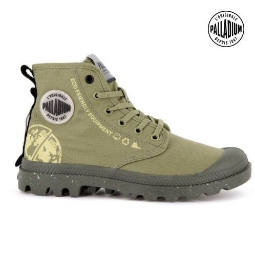 Palladium Pampa Organic Metro Stiefel Damen Olivgrün | CH-1OLG5