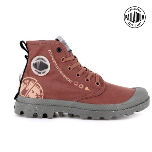 Palladium Pampa Organic Metro Stiefel Damen Koralle | CH-1VZF0