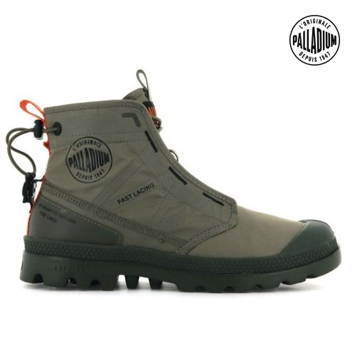 Palladium Pampa Travel Lite Stiefel Herren Olivgrün | CH-2PAT0