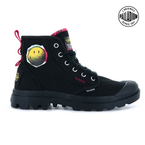 Palladium Pampa X Smiley 1970 Stiefel Herren Schwarz | CH-2NBM6
