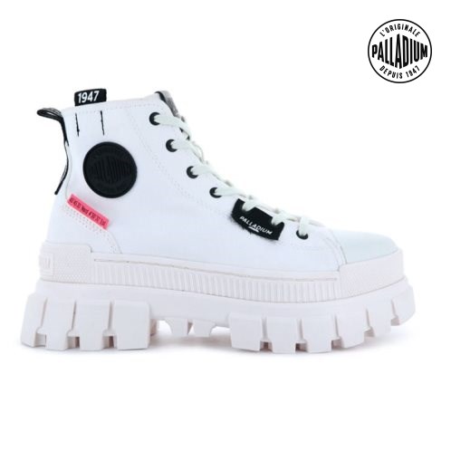 Palladium Revolt Hi TX Plateauschuhe Damen Weiß | CH-1HGB5