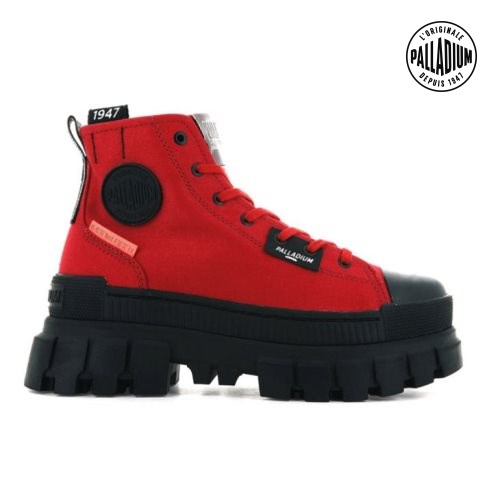 Palladium Revolt Hi TX Plateauschuhe Damen Rot | CH-8YTA3